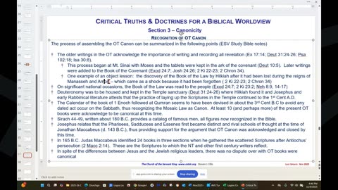 Study 1 – The Reliability of the Bible; Part 3 – Canonicity (cont’d)
