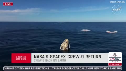 NASA astronauts return to Earth after months stranded in space.