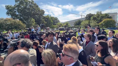 A huge crowd has developed outside the Capitol