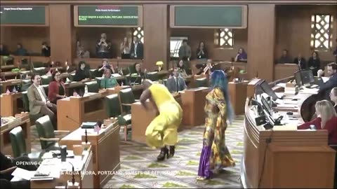 DRAG SHOW at the Democrat controlled Oregon House of Representatives - Satanic Rituals