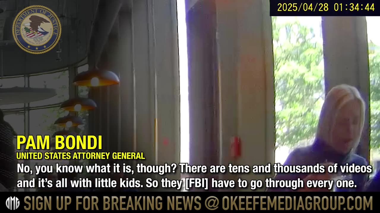 Politics - 2025 James OKeeffe Media Uncovered New Jeffrey Epstein Info AG Pam Bondi