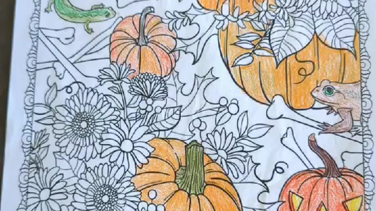 Fall Pumpkins and Flowers