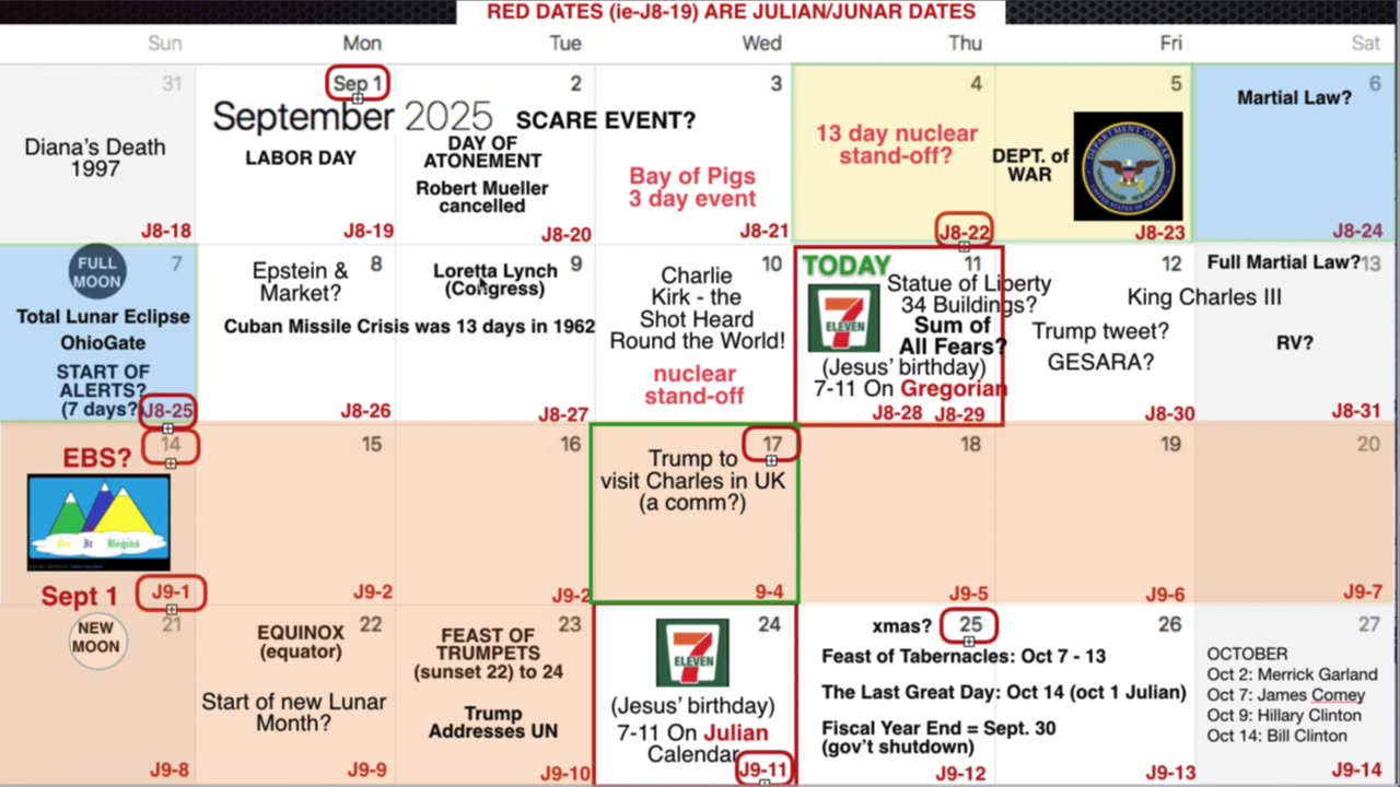 Calendar Update for Sept 11, 2025