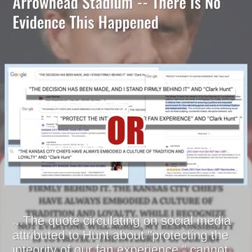 Fact Check: Chiefs CEO Clark Hunt Did NOT Ban LGBT Merchandise at Arrowhead Stadium -- No Evidence