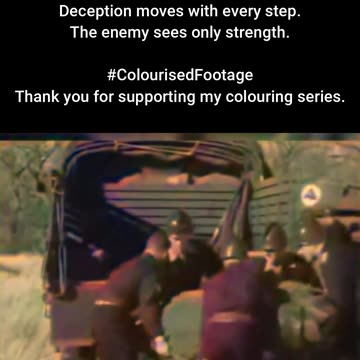 Allied Soldiers Positioning Dummy Tank #ColourisedHistory