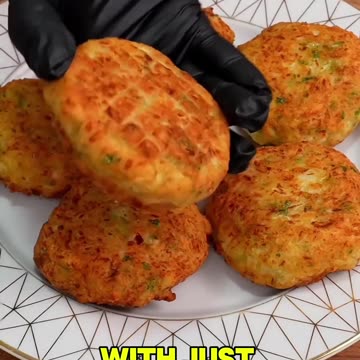 😱 You Won’t Believe What’s Inside These Stuffed Cauliflower Fritters! 🧀🥦 #Shorts