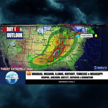 🌪️ URGENT UPGRADE! Convective Outlook Day 1: Tornado Outbreak Likely 4/2/25 #shorts #stormupdate