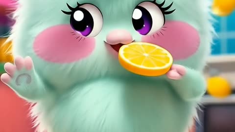 “Fluffy Tries Lemon for the First Time – The Sour Shock! 🍋😵”