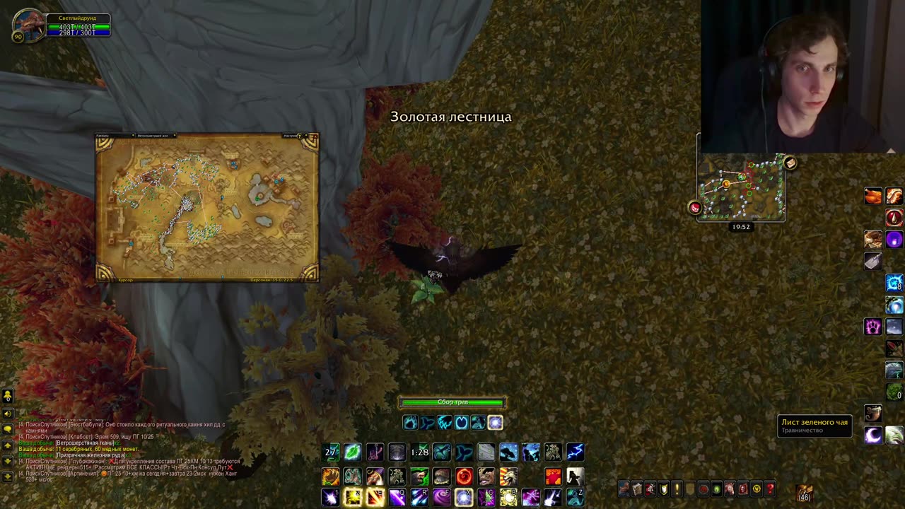 Колю руду щипаю травку на друиде WoW Classic