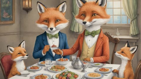The Fox and the Stork ✨ Bedtime stories - Fairy tale - Short read-alouds