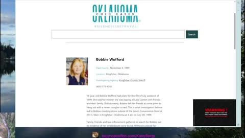 COLD CASE Bobbie Wofford 14, Kingfisher OK-1999
