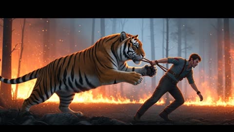 Siberian Tiger Saves Man From Wildfire