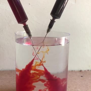Mesmerizing Reverse Ink Art Syringe Color Magic in Water | Satisfying Visuals #shorts #reversevideo