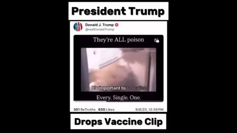 TRUMP JUST DROPPED A RED-PILL NUCLEAR BOMB ON TRUTH SOCIAL. [CALLED VACCINES “POISON” 💉☠️💉]