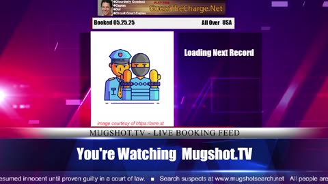 Mugshot TV - Live Arrest Booking Video Stream