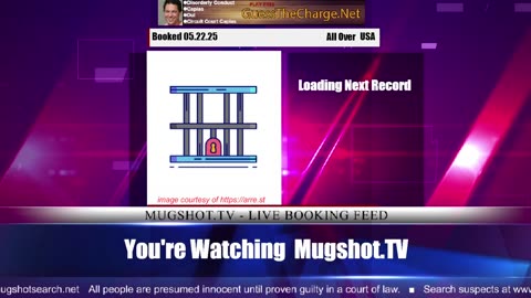 Mugshot TV - Live Arrest Booking Video Stream