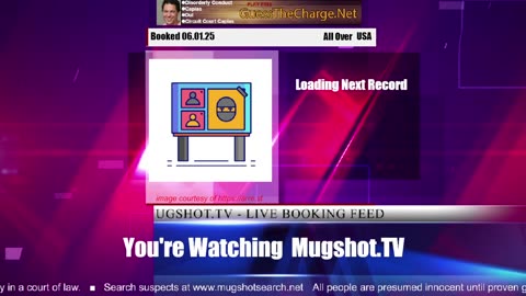 Mugshot TV - Live Arrest Booking Video Stream