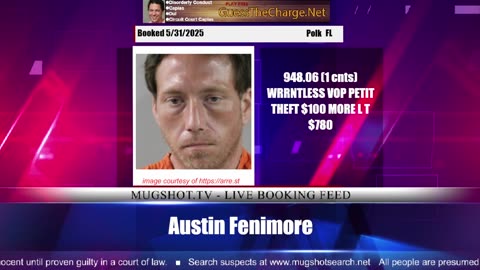 Mugshot TV - Live Arrest Booking Video Stream