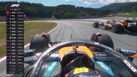 mini-battle between Lando and Oscar