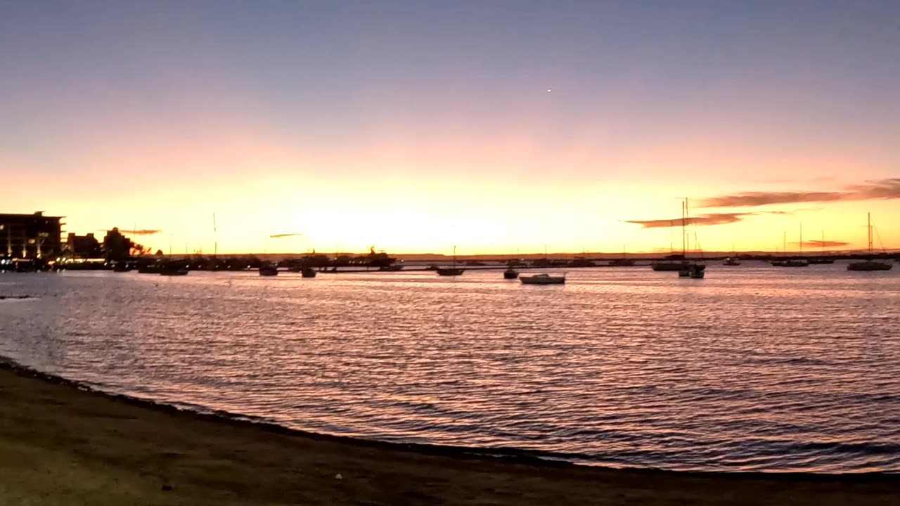 Sunset from the Main Strip in La Paz Mexico