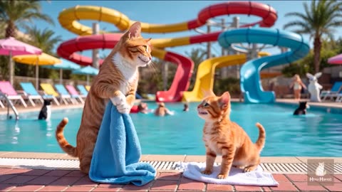 Mama Cat and Kitten Return Lost Wallet Get Surprising Reward at Aquarium _ Water Park!🐾🐱🌊_2