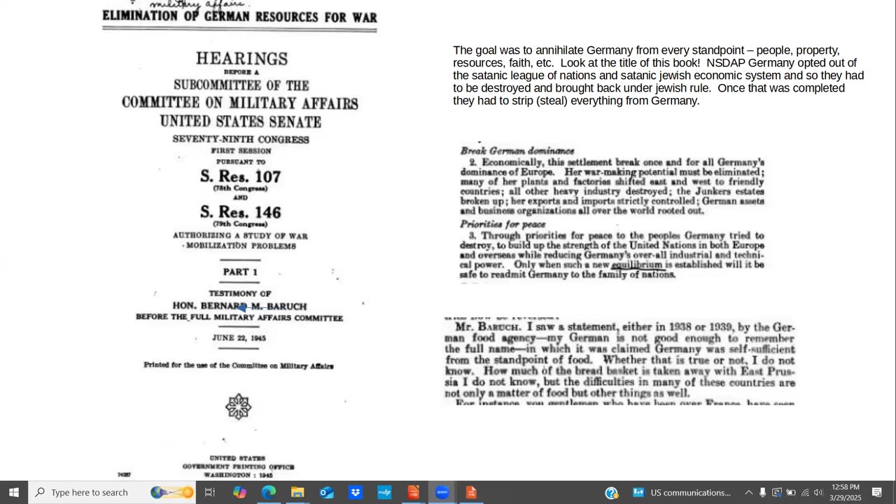 Elimination of German Resources 1946 - dismantling Germany after the war