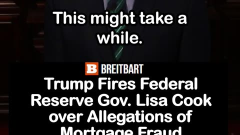Trump Fires Federal Reserve Gov. Lisa Cook over Allegations of Mortgage Fraud