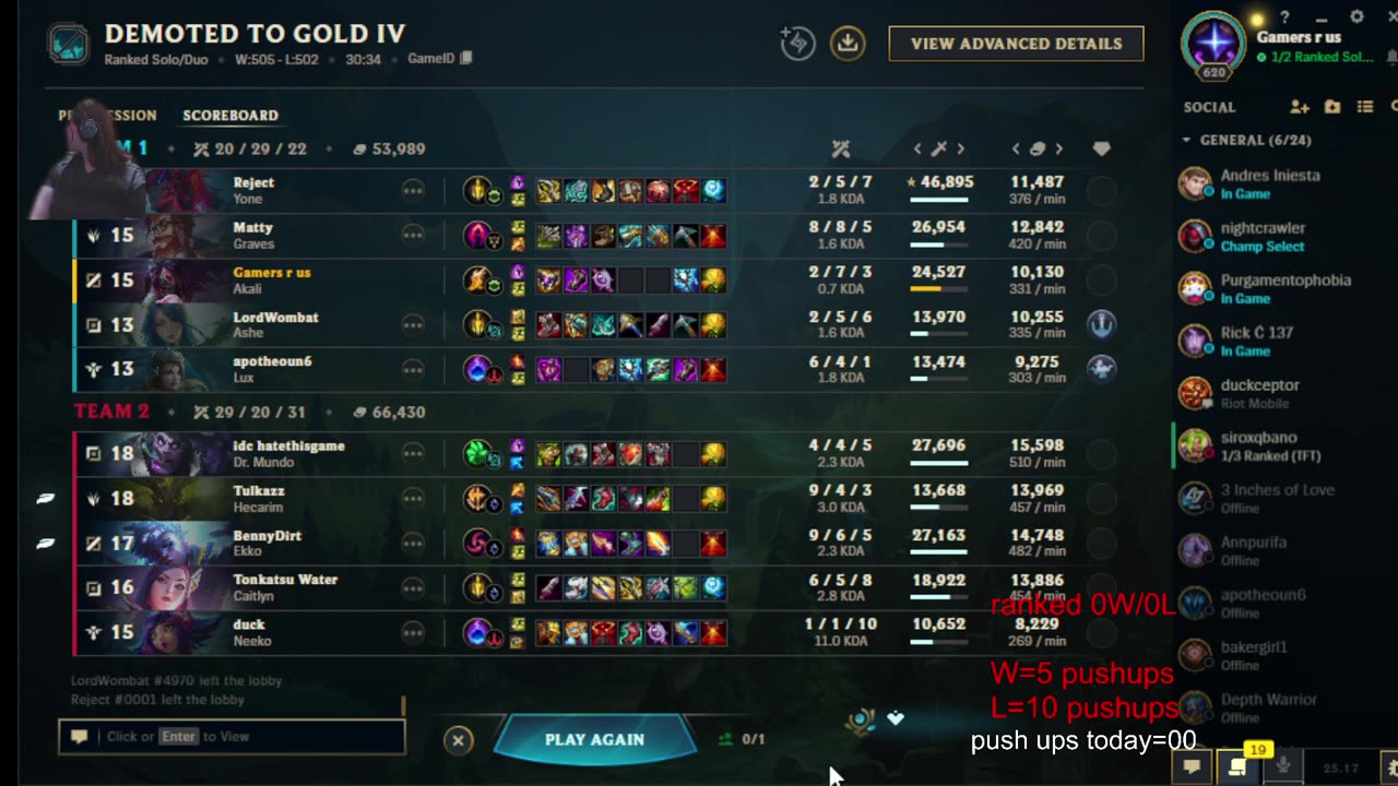 league of legends road to plat.