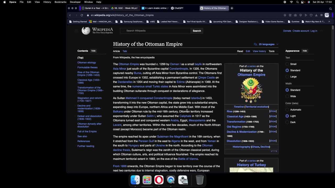 History of the Ottoman Empire