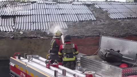 Rescuers spent more than 12 hours extinguishing a fire in Sumy region