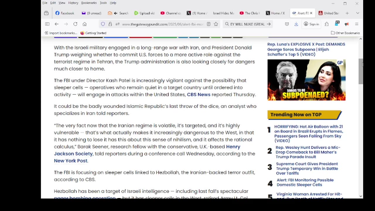 Alert: FBI Monitoring Possible Domestic Sleeper Cells