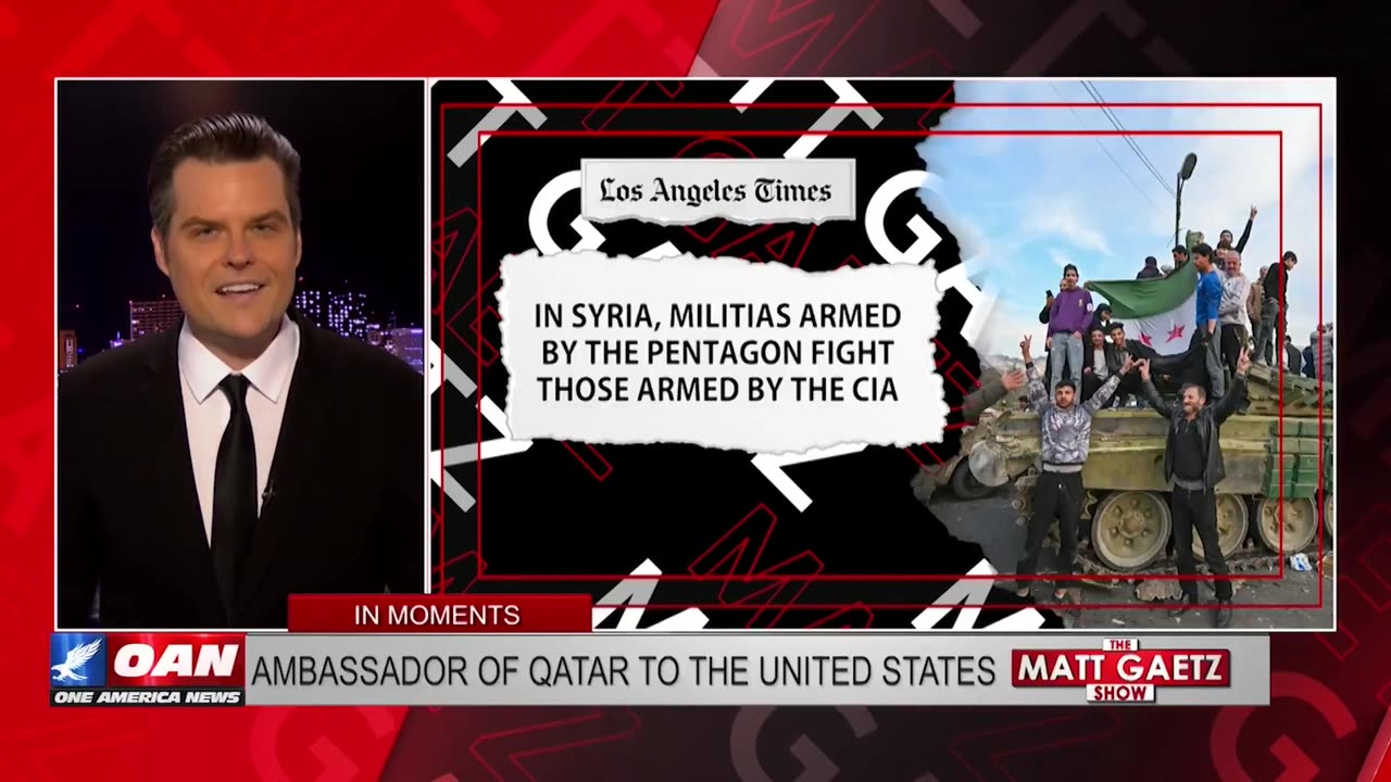 Matt Gaetz informing OANN viewers about Netanyahu funding Hamas to the tune of $30M per month! ✡
