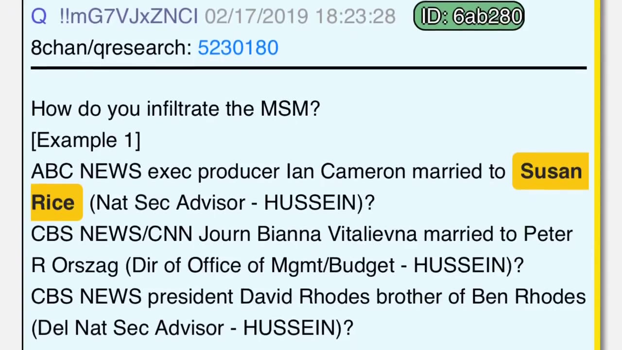 Q Post Repost: 4423-4310-354-2770-1776-1415 Auto Pen Follow The Pen Susan Rice