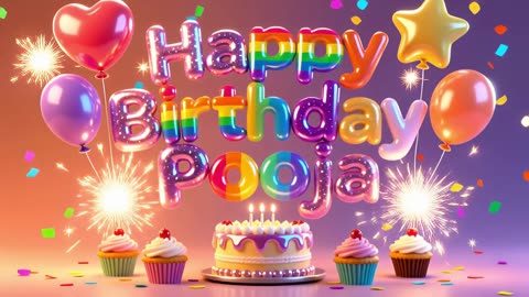 Happy Birthday Song with Names #HappyBirthday #Pooja #Birthday #BirthdaySong