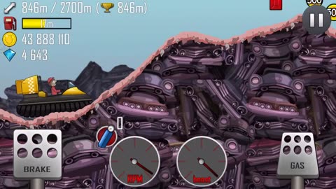 Hill Climb Racing, Tractor, Boot Camp, 2444m