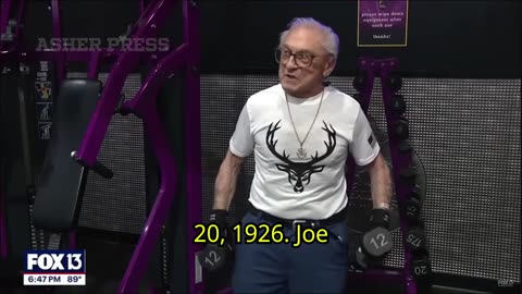 99-year-old Joe De Leo works out for three hours every day