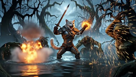 EPIC BATTLE! Witcher Cat Geralt vs Drowners 🔥⚔
