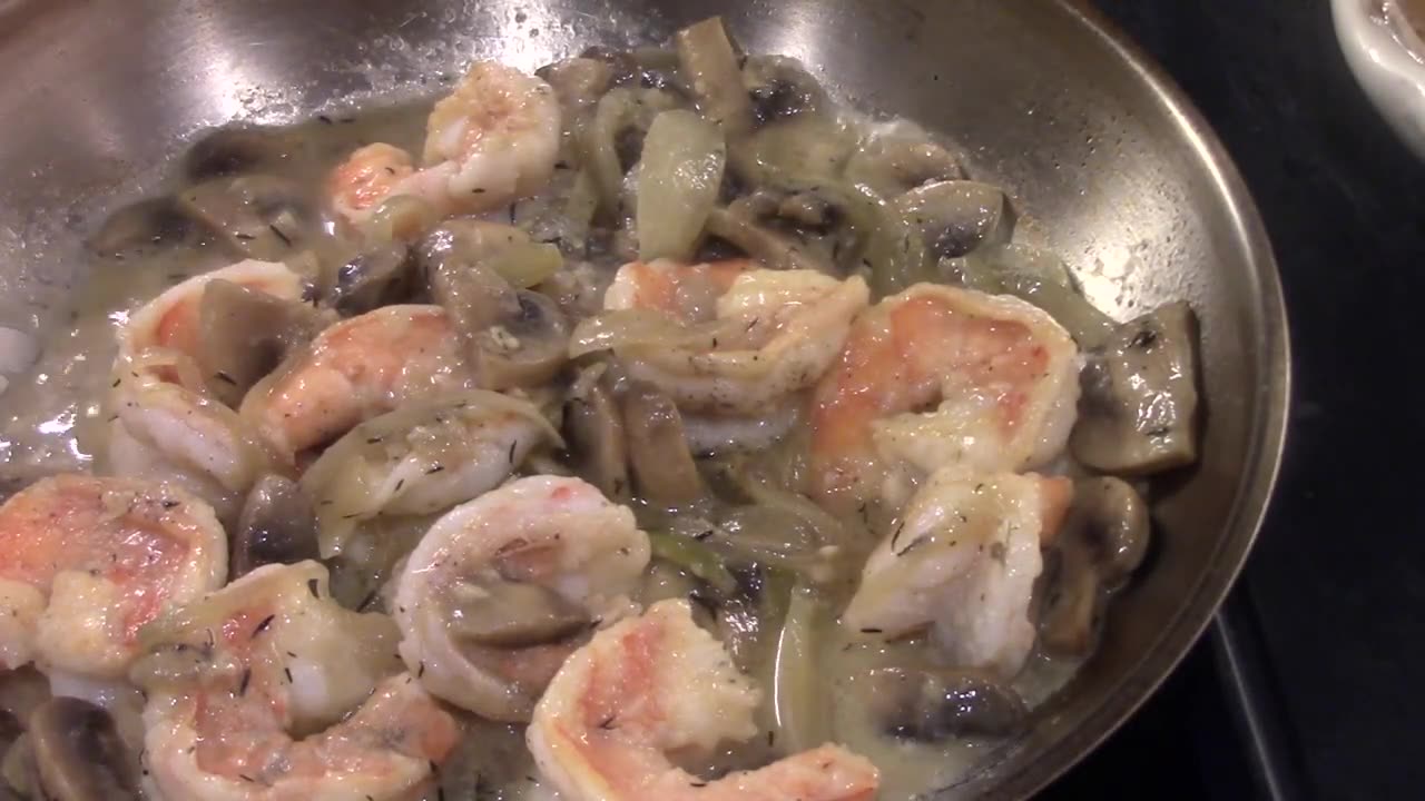 shrimp saute' with topping