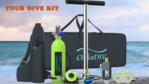 CHIKADIV C400 Mini Diving Bottle – Portable 1L Oxygen Tank for Up to 20 Minutes of Diving Adventure!