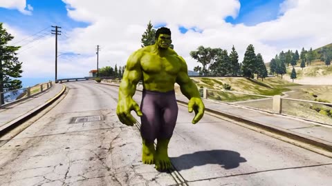 Red Hulk Vs Green Hulk Vs Grey Hulk Epic Battle In GTA 5!