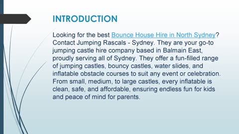 Best Bounce House Hire in North Sydney