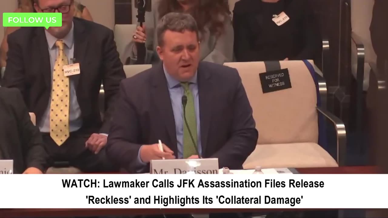Lawmaker Slams 'Reckless' JFK Files Release