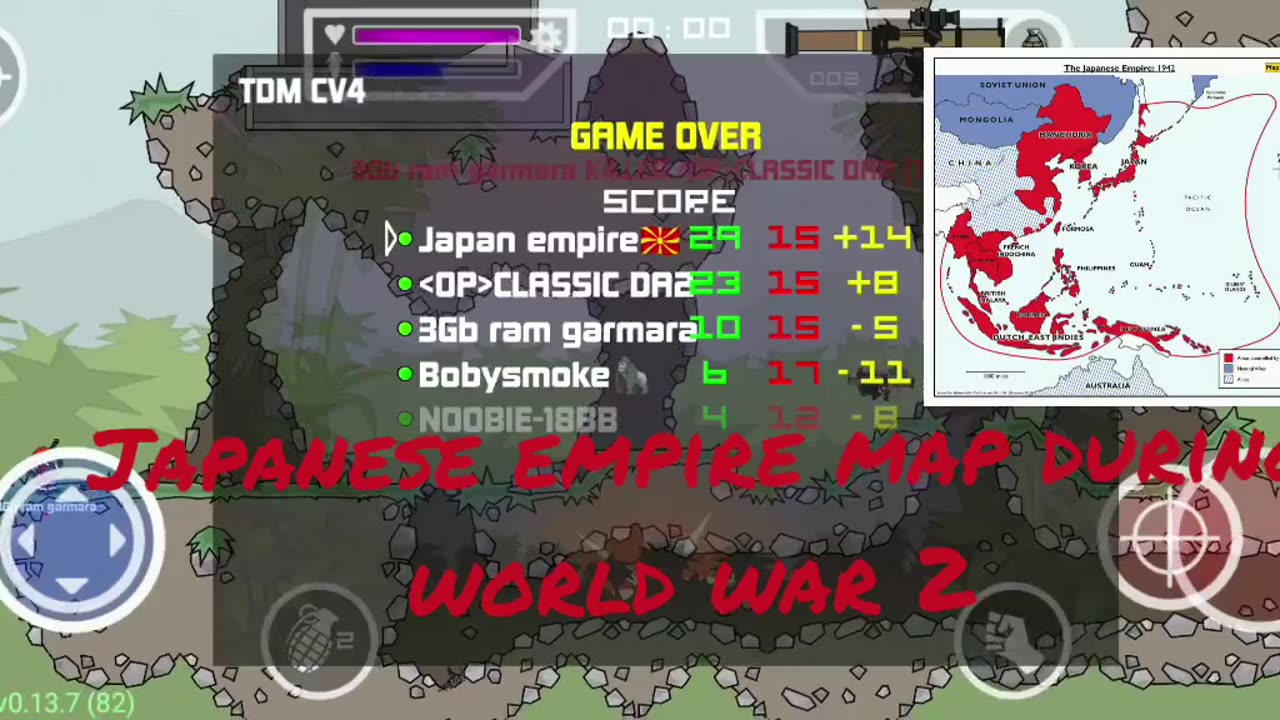 MiniMilitia Challenging with pro player . Japan Vs pro player