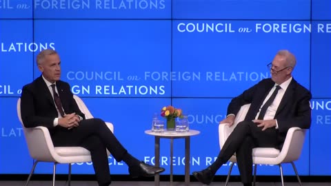 Mark Carney Parroting UN 2030 Talking Points / Talking DUAL USE A.I. Budgets At Council of Foreign Relations Sept 22, 2025 