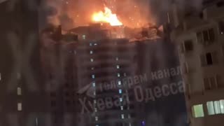 In Odesa, a drone also flew into a residential building