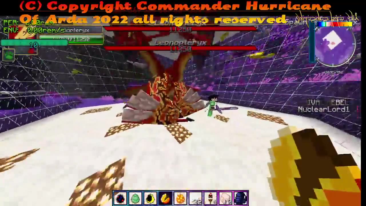 Minecraft mob battle Gabriel vs leonoptyrix