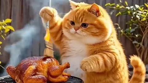 Orange Cat stories | New Viral Ai Videos Of 2025 | Orange Funny Video | Hungry Cat