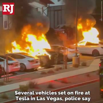 BREAKING: Multiple Tesla vehicles set on fire in Las Vegas