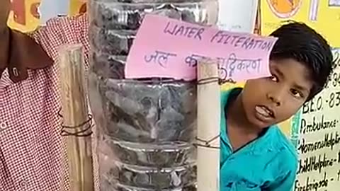 Amazing: science project l water purification l water filtration #school #viral