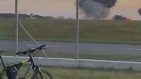 F-16 SLAMS into ground at training for Polish air show